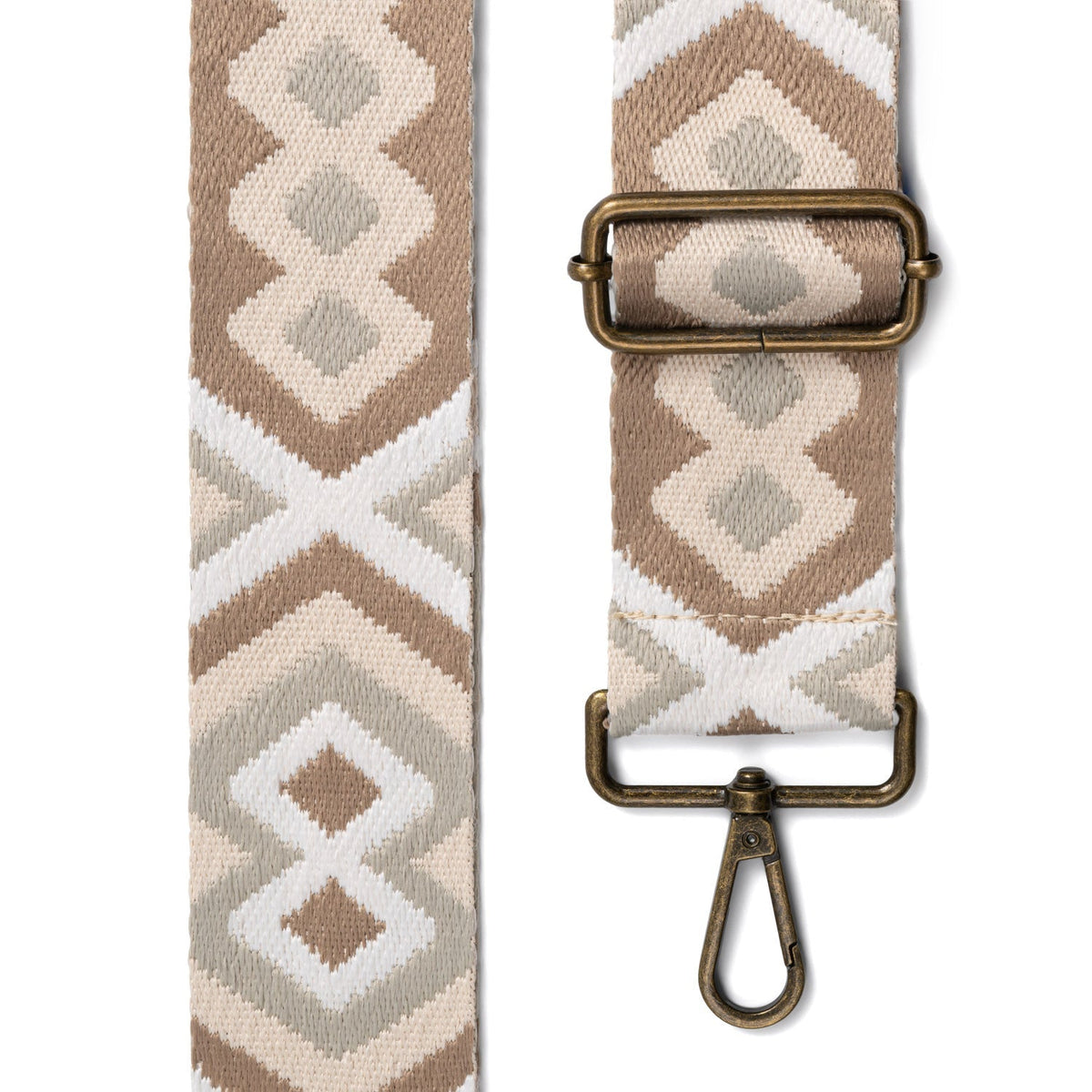 Tracolla marrone, beige e bianca per borsa, intercambiabile - Belorias