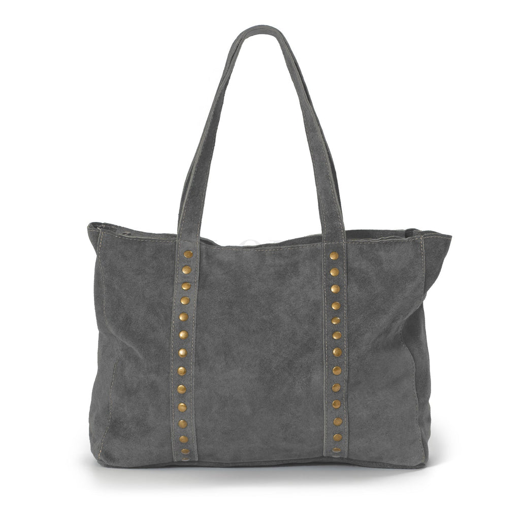 Bolso Personalizado Ante Manzoni Gris con Bordado Incluido - Belorias